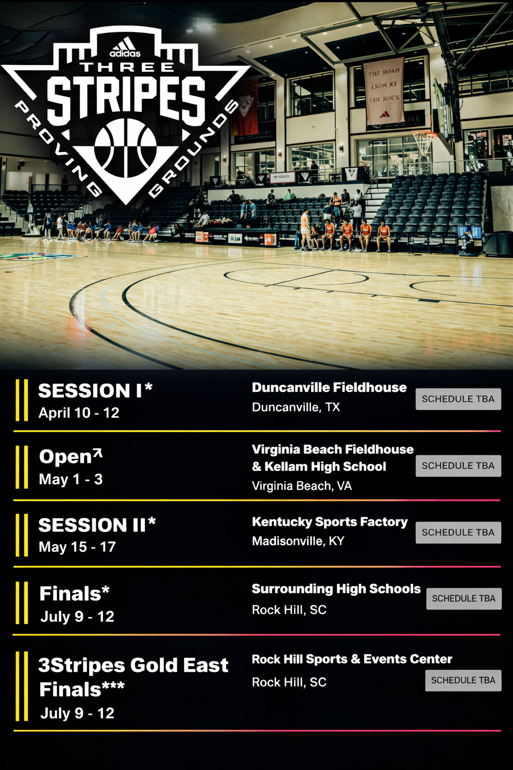 adidas Proving Grounds Schedule 2026