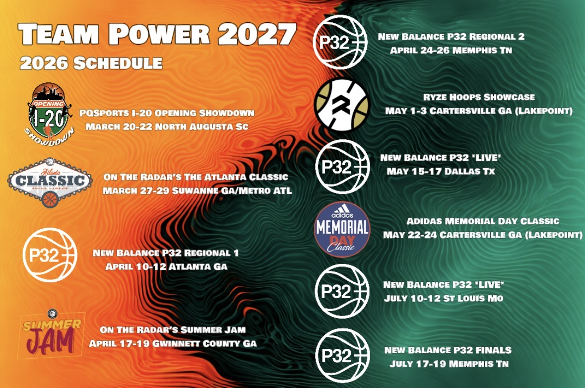 Team Power Official 2026 Schedule